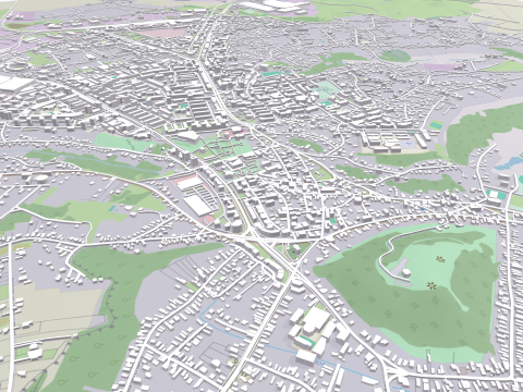 Cityscape Slatina Romania 3D Model
