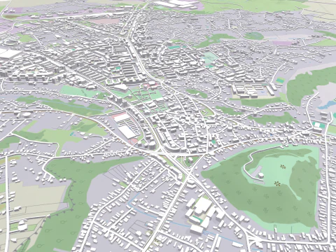 Cityscape Slatina Romania 3D Model