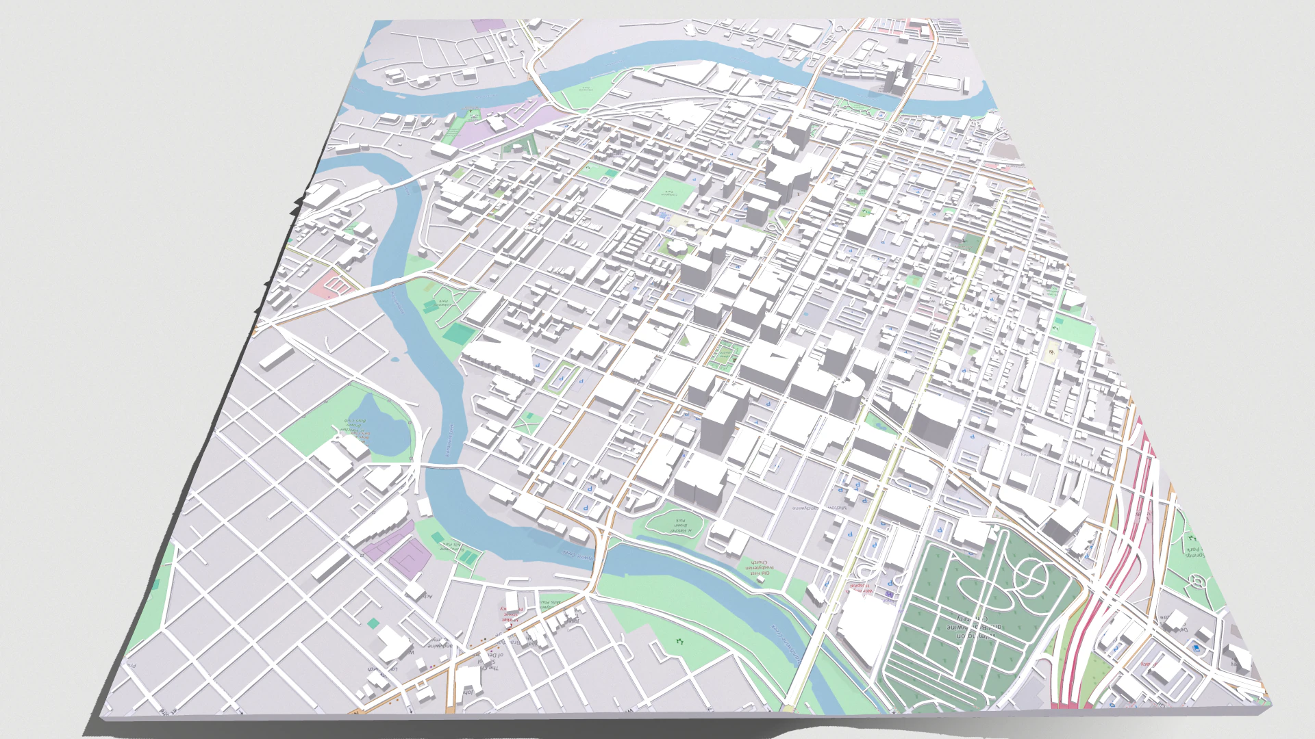 Paisagem urbana Wilmington Estados Unidos Modelo 3D .c4d .max .obj .3ds .fbx .stl .blend 