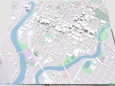 Cityscape Wilmington United States Modello 3D