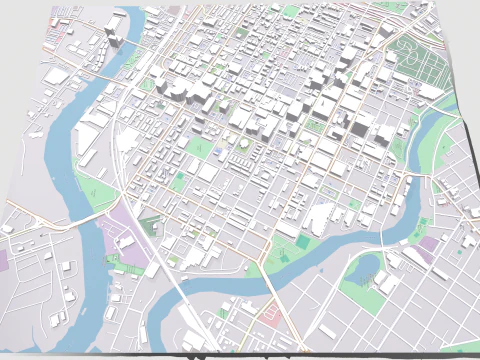 Paisagem urbana Wilmington Estados Unidos Modelo 3D