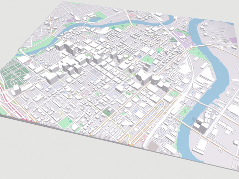 Cityscape Wilmington United States Modello 3D