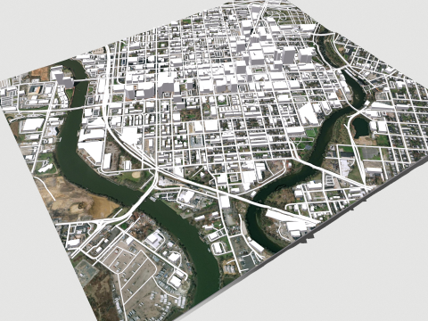 Cityscape Wilmington United States Modello 3D