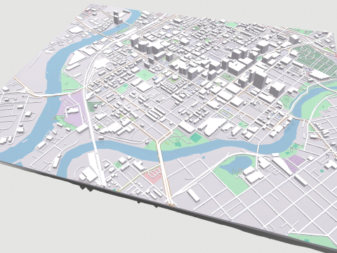 Cityscape Wilmington United States Modello 3D