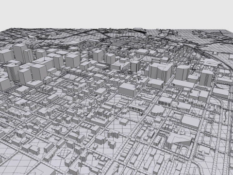 Paisagem urbana Wilmington Estados Unidos Modelo 3D