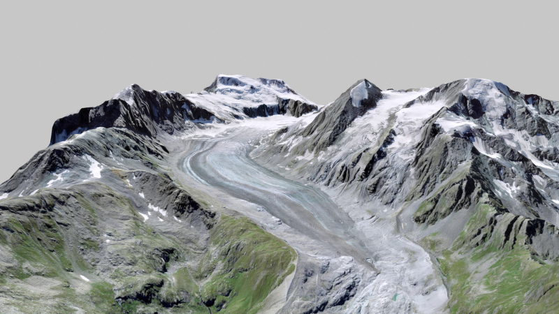 The Corbassiere Glacier Model 3D .c4d .max .obj .3ds .fbx .stl .blend