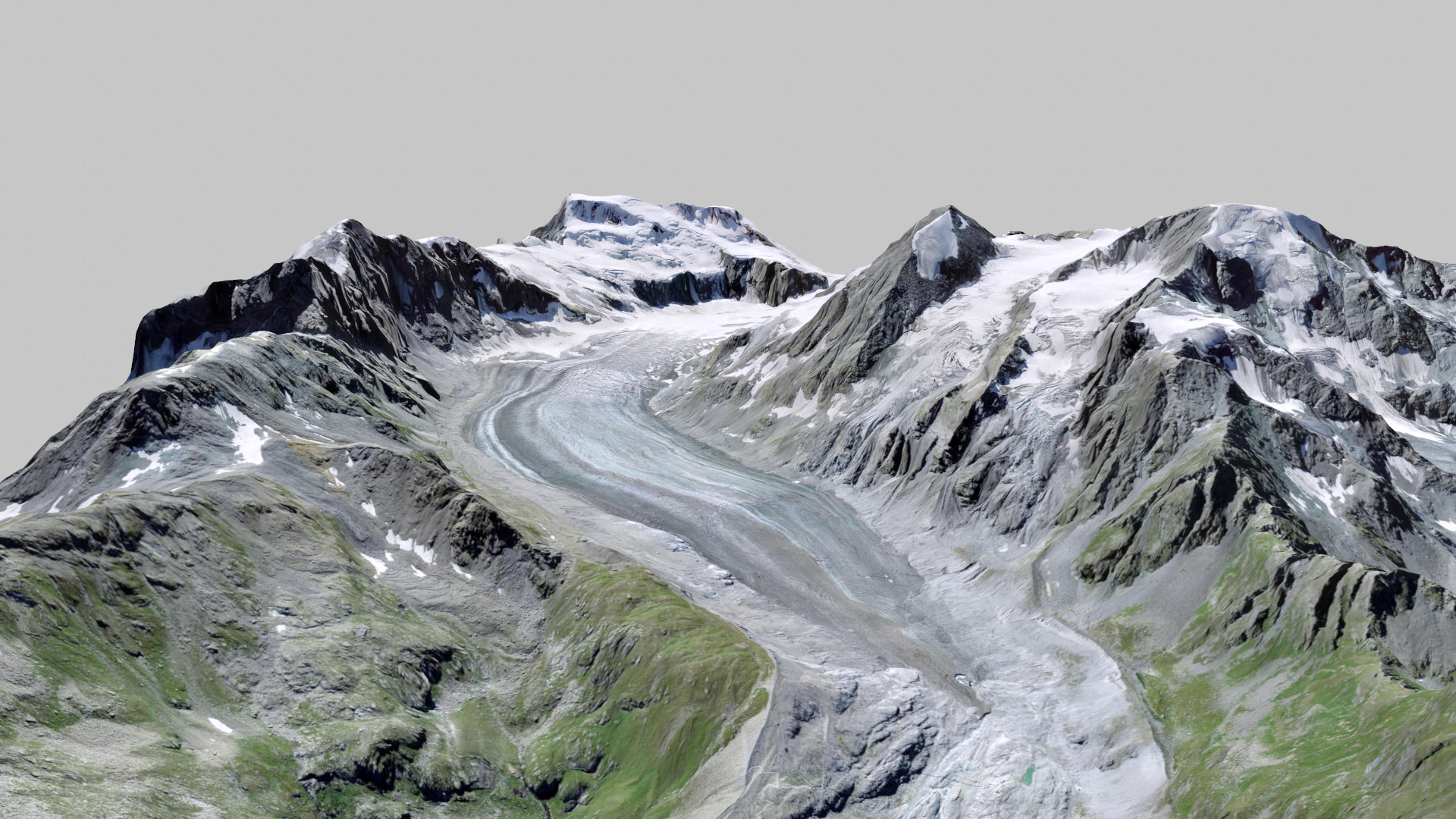 The Corbassiere Glacier 3D Model .c4d .max .obj .3ds .fbx .stl .blend