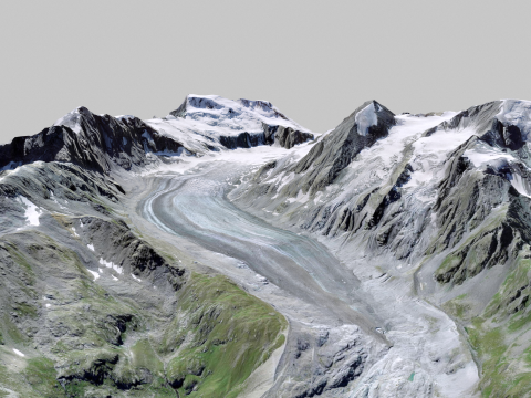 The Corbassiere Glacier Modelo 3D