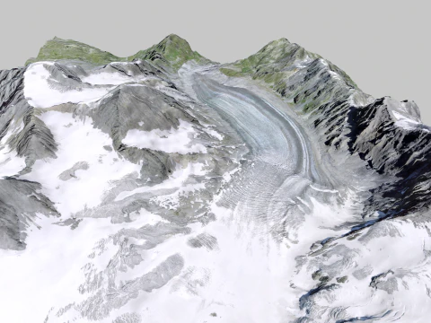 The Corbassiere Glacier 3D Model