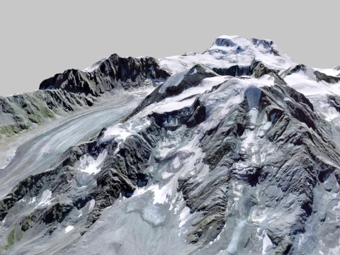 The Corbassiere Glacier 3D Model