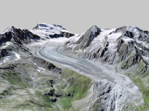 The Corbassiere Glacier Model 3D