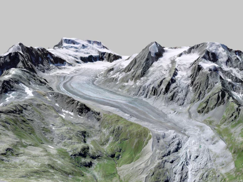 The Corbassiere Glacier 3D Model
