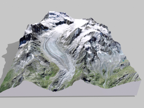 The Corbassiere Glacier Model 3D