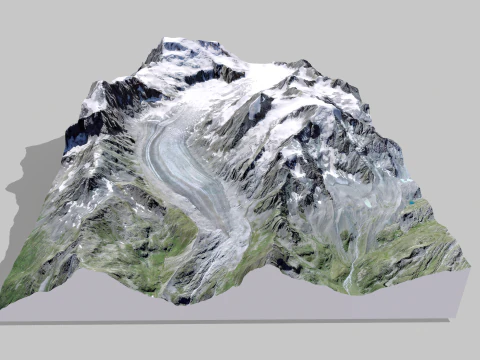 The Corbassiere Glacier 3D Model