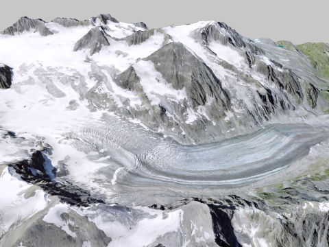The Corbassiere Glacier Model 3D