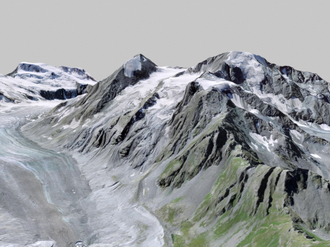 The Corbassiere Glacier Model 3D