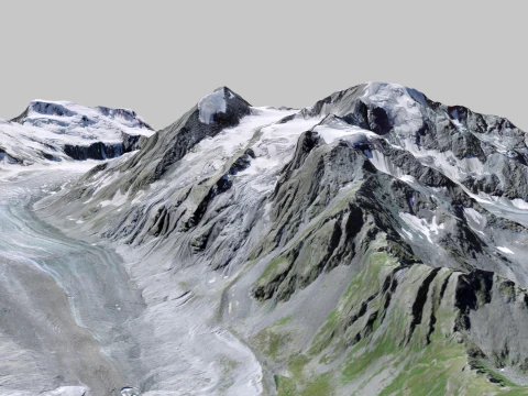The Corbassiere Glacier 3D Model