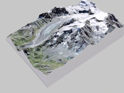 The Corbassiere Glacier Model 3D