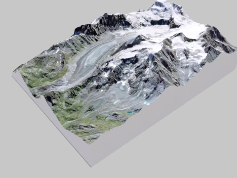 The Corbassiere Glacier 3D Model