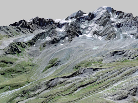 The Corbassiere Glacier 3D Model
