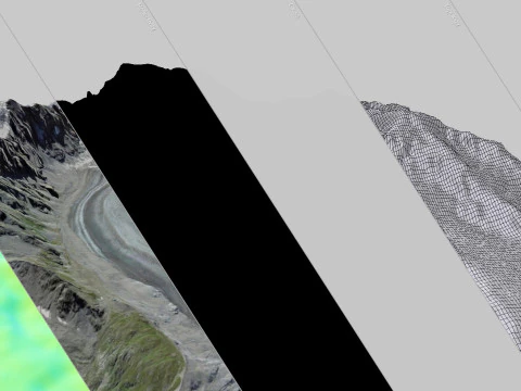 The Corbassiere Glacier 3D Model