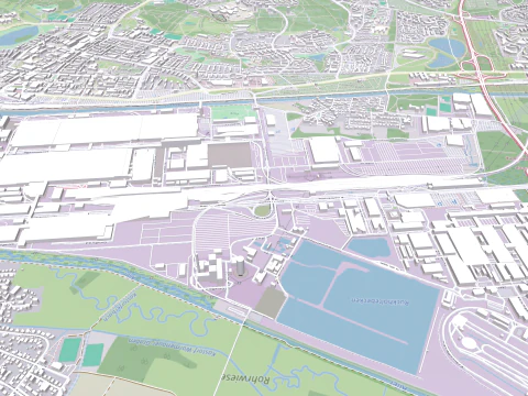 Cityscape Wolfsburg Germany 3D Model