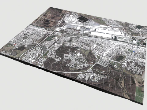 Cityscape Wolfsburg Germany 3D Model