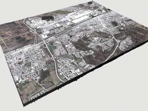 Cityscape Wolfsburg Germany 3D Model