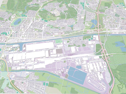 Cityscape Wolfsburg Germany 3D Model