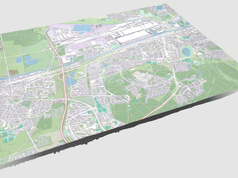 Cityscape Wolfsburg Germany 3D Model