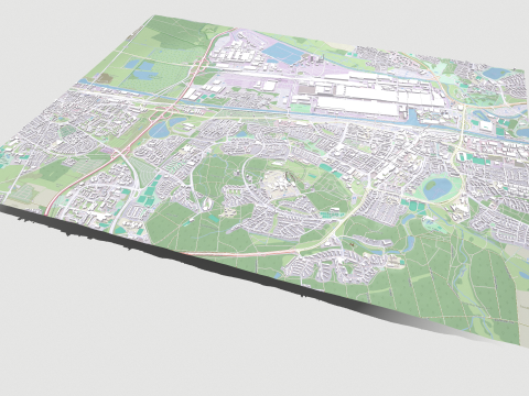 Cityscape Wolfsburg Germany Model 3D