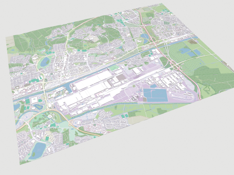 Cityscape Wolfsburg Germany Model 3D