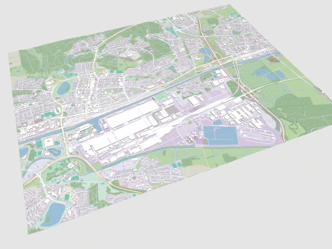 Cityscape Wolfsburg Germany 3D Model