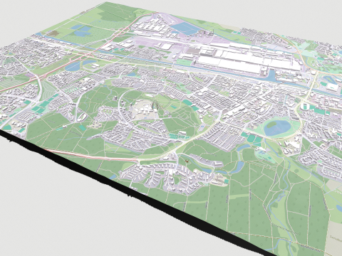 Cityscape Wolfsburg Germany Model 3D