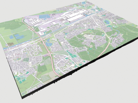 Cityscape Wolfsburg Germany Model 3D