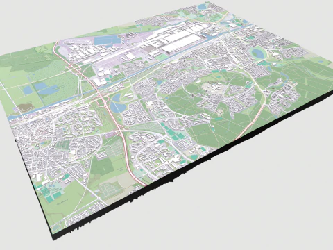 Cityscape Wolfsburg Germany 3D Model