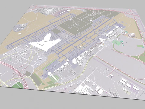 Abu Dhabi International Airport 3D Model