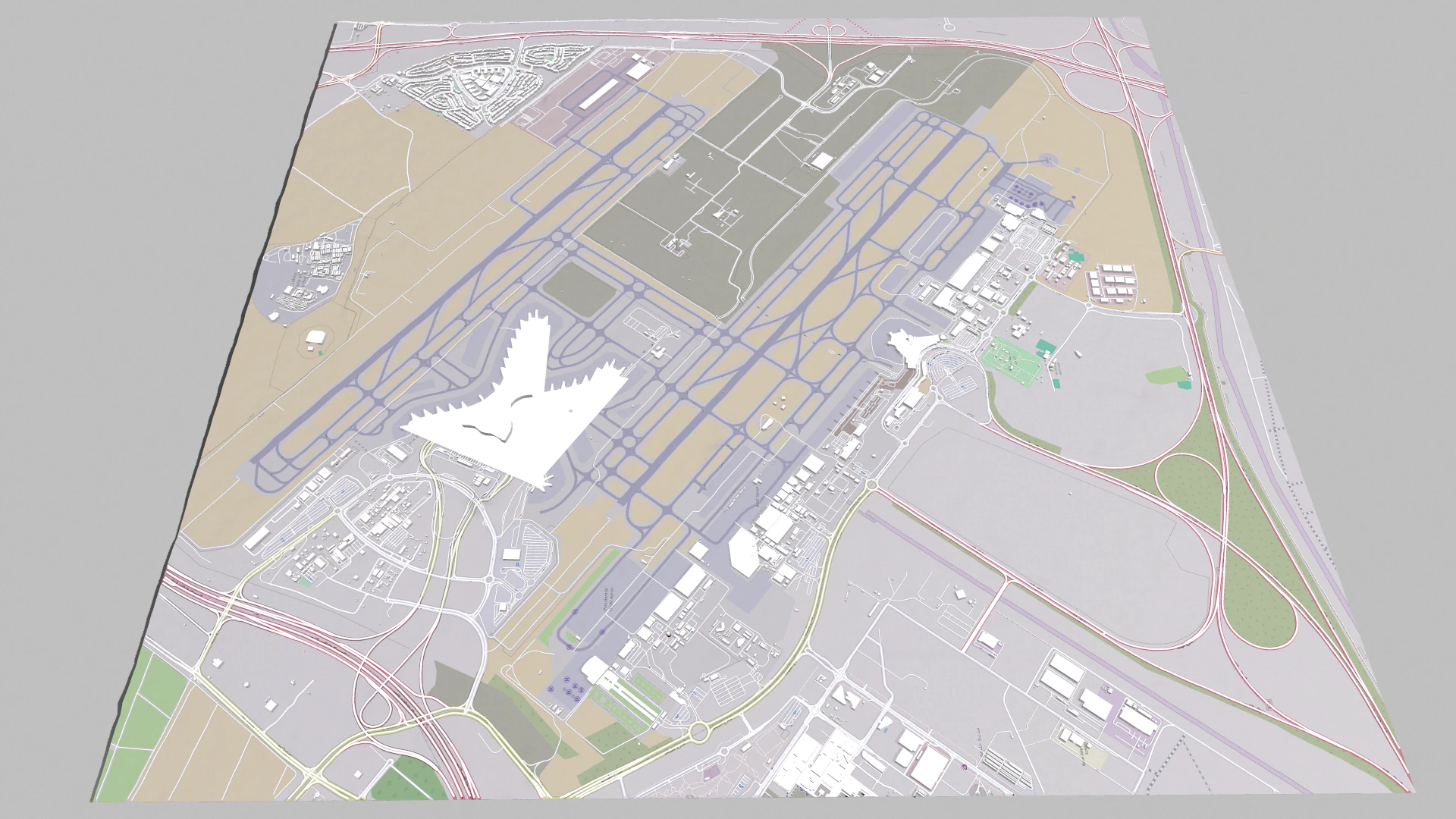 Abu Dhabi International Airport 3D Model .c4d .max .obj .3ds .fbx .stl .blend 