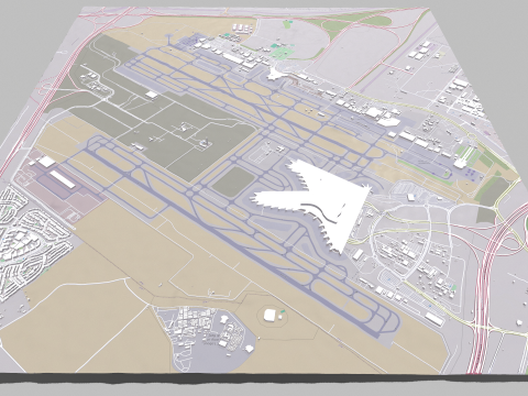 Abu Dhabi International Airport Modelo 3D
