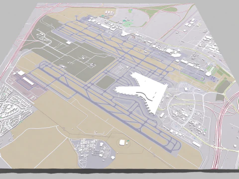 Abu Dhabi International Airport 3D Model