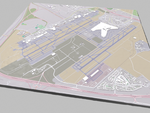 Abu Dhabi International Airport Modelo 3D