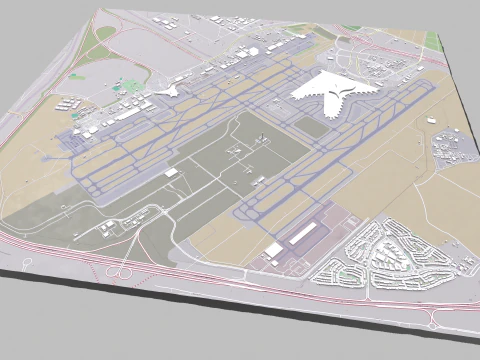 Abu Dhabi International Airport 3D Model
