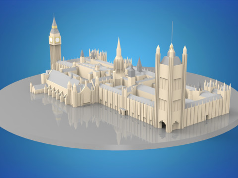 Westminster Hall 3D-Modell