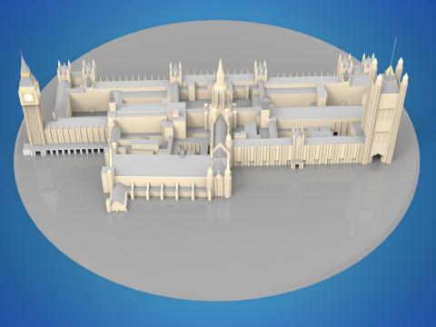 Westminster Hall 3D-Modell