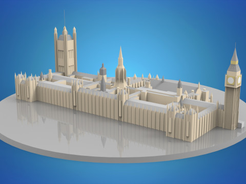 Westminster Hall 3D-Modell