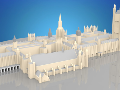 Westminster Hall 3D-Modell