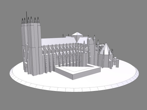 Westminster Hall 3D-Modell