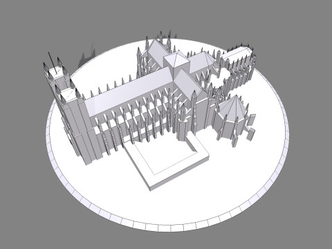 Westminster Hall 3D-Modell