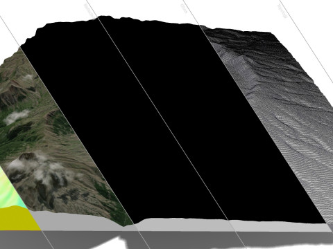 Ksudach volcanic massif Kamchatka 3D Model