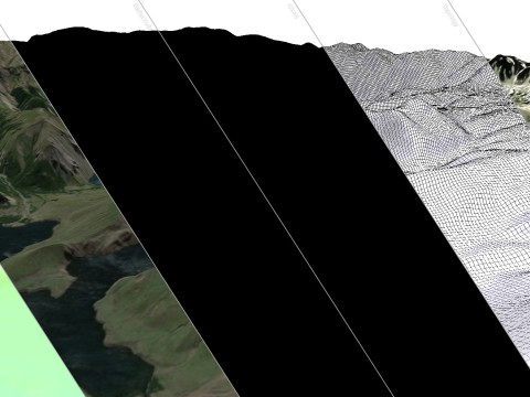 Ksudach volcanic massif Kamchatka 3D Model